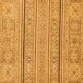 thumbnail image 1 of Ahgly Company Indoor Square Abstract Orange Modern Area Rugs, 6' Square, 1 of 4