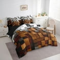 thumbnail image 3 of Homewish Gradient Plaid Grid 7-Piece Twin Bedding Sets For Boys Girls,Futuristic Cubes Bedding Comforter Set,Abstract Geometric Breathable Sheet Sets,Super Cozy Room Decor,Reversible, 3 of 8