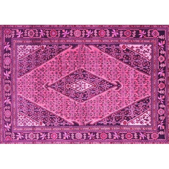 Ahgly Company Indoor Rectangle Medallion Pink Traditional Area Rugs, 2' x 4'