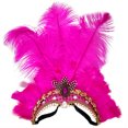 thumbnail image 1 of Tocado para danza del vientre, suministros de Halloween, diadema para danza, tocado de plumas, diadema navideña para mujer, diadema exterior, 1 of 6