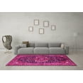 thumbnail image 3 of Ahgly Company Indoor Round Medallion Pink Traditional Area Rugs, 4' Round, 3 of 4
