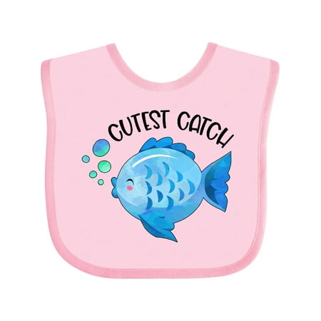 

Inktastic Cutest Catch Cute Blue Fish Gift Baby Boy or Baby Girl Bib