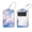 Purple Pink Wavy, variant on 2Pcs Sunset Sea Shore Luggage Tags with Information Card