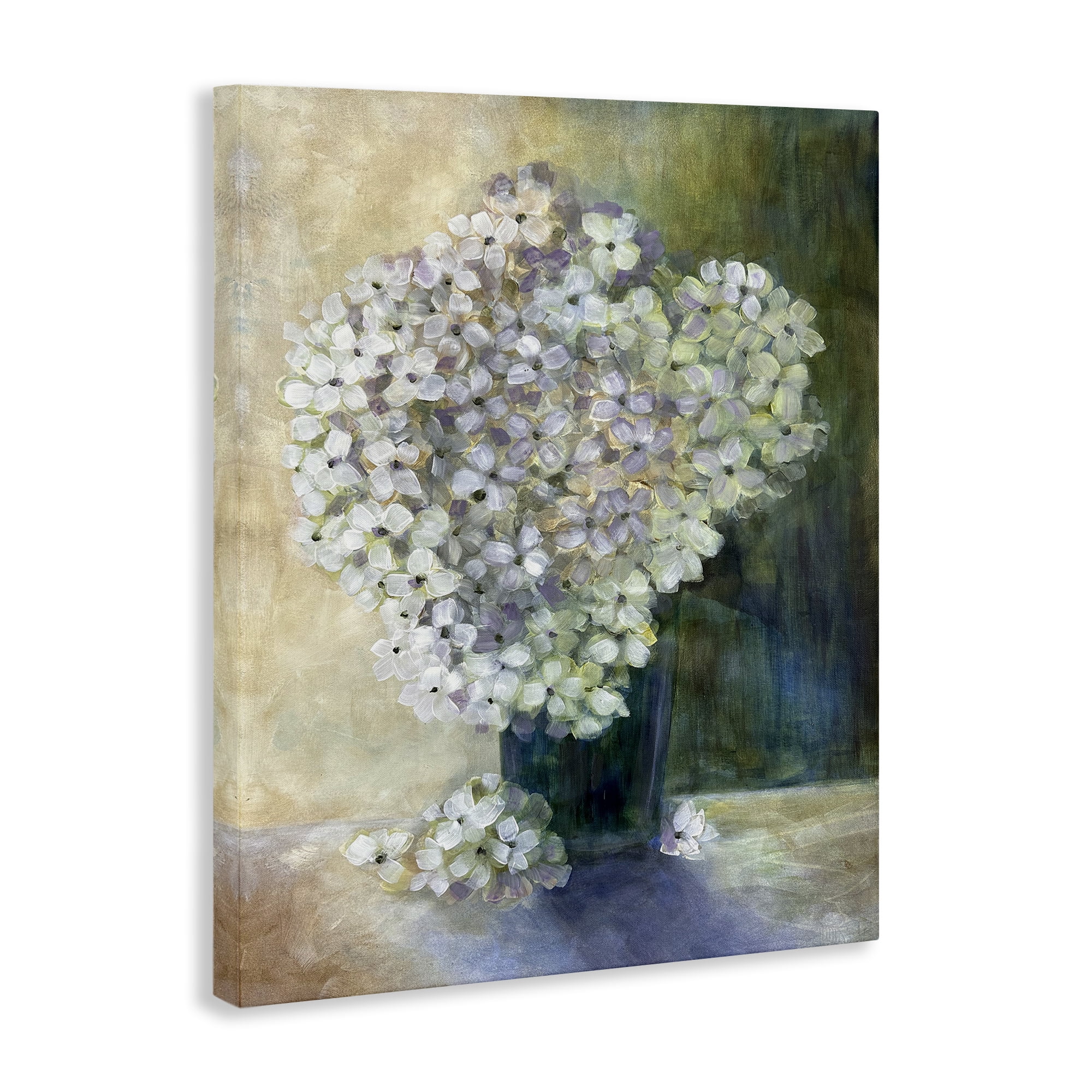 Stupell Industries Romantic Hydrangea Blooms Botanical & Floral Painting Gallery Wrapped Canvas Art Print Wall Art, 24 x 30