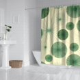 thumbnail image 2 of Green Tie Dye Fan Pattern Shower Curtain 84"x72" ,Bathroom Decorative Shower Curtains Set with 12 Hooks,Modern Waterproof Washable Shower Curtain, 2 of 6