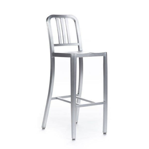 Navy Stool 30" in Brushed