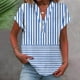 thumbnail image 2 of Vestidos Casuales Para Mujer, Blusas De Mujer De Moda Camiseta informal de manga corta con cuello en V y botones para mujer, 2 of 5