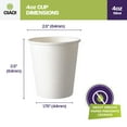 thumbnail image 5 of CIAO! 4oz White Paper Hot Cup, Disposable, 80mm Diameter 1,000 Count, 5 of 9