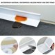 thumbnail image 5 of Tira De Sellado De Silicona Para Burletes De Rollos Para Puertas Y Ventanas Espacios De Anticolisión, Para Espacio De La Puerta De La Ducha De La Casa, Blanco, 38 Mm De Ancho Muyoka Hogar, 5 of 7