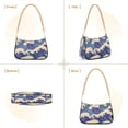 thumbnail image 7 of FORMRS Womens Shoulder Bag with Chain Strap Clutch Purse Cute Tote Handbag, Blue Wave Pattern, 7 of 7