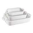 thumbnail image 1 of STAUB Ceramique Rectangular Baking Dish Set White 3 Piece, 1 of 4