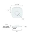 thumbnail image 2 of Excellante Passion White Melamine Dinnerware Collection 15 x 15 inch Chip and Dip Platter, 1.75 inch Deep, Comes in Each, 2 of 2