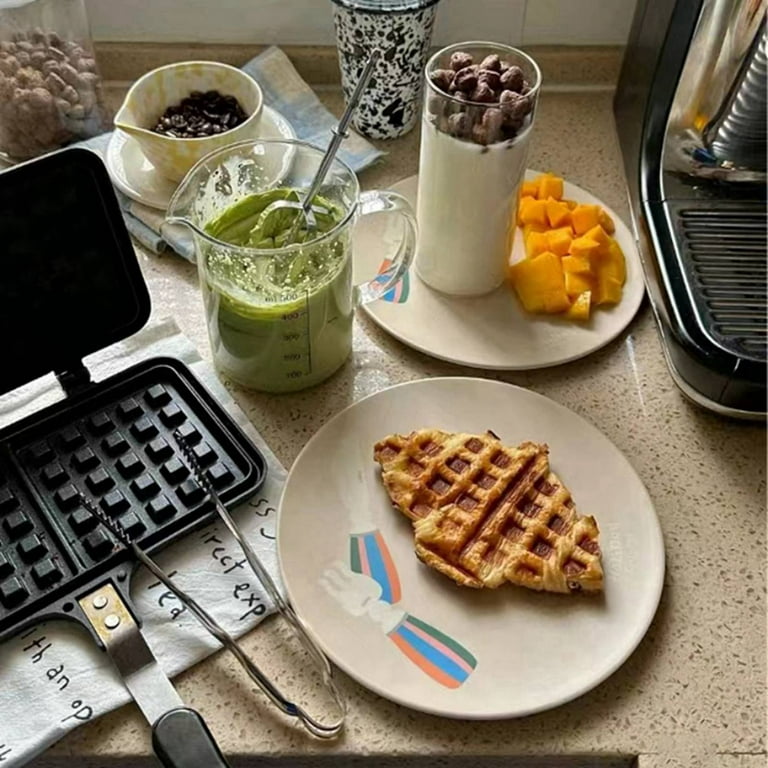 Baywell Plastic Dinner Plates Reusable Bamboo Bowl Bamboo