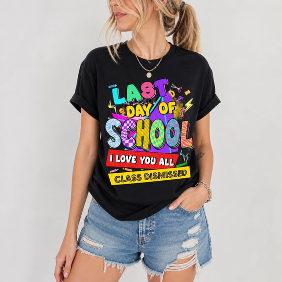 Last Day of School Teacher Shirt, Class Dismissed Graphic Tee, Funny End of Year Unisex T-Shirt