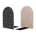 thumbnail image 2 of KLL Golf Bags And Balls Print Wood Book Ends for Shelves,1 Pair Wood Bookends Book Holder Stand Decorative, Book Stoppers for Heavy Duty Books CD File Video Games, 2 of 8