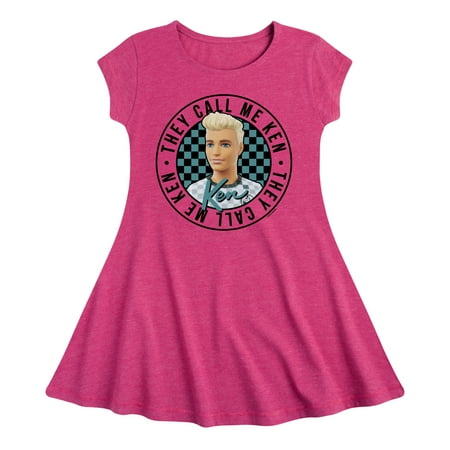 

Barbie - They Call Me Ken - Retro Circle - Toddler And Youth Girls Fit And Flare Dress