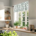 thumbnail image 3 of Eucalyptus Leaf Valances for Windows, 54 x 18in, Green Botanical Rustic Watercolor Leaf Rod Pocket Kitchen Valance Curtain Light Filtering Window Treatments for Living Room Bedroom, 1 Panel, 3 of 7