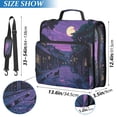 thumbnail image 2 of FORMRS Zipper Binder with Shoulder Strap 2-inch Ring 500 Sheet Capacity File Bag, Purple Street, 2 of 5