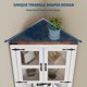 thumbnail image 5 of Armario esquinero alto rústico – Puerta de vidrio, estantes ajustables, diseño ahorra espacio – Ideal para cocina, baño o salón – Almacenaje organizador – Acabado blanco con pequeñas flores, 5 of 6