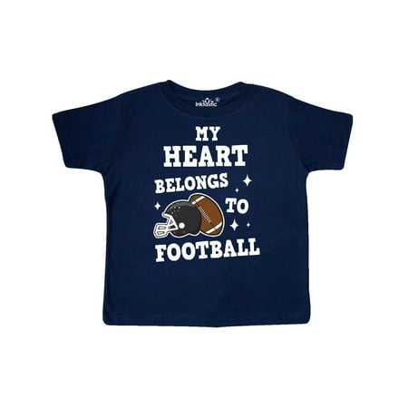 

Inktastic My Heart Belongs to Football with Helmet Gift Toddler Boy or Toddler Girl T-Shirt