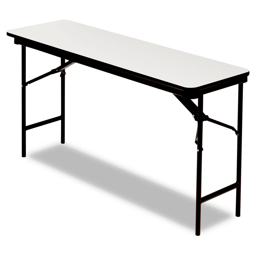 Premium Wood Laminate Folding Table, Rectangular, 60w X 18d X 29h, Gray ...