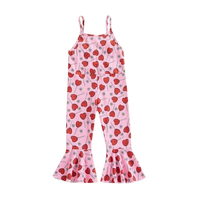 Mialoley Bambin Bébé Filles Été Combinaison, Imprimé Classique Bretelles Spaghetti Sans Manches Fond Cloche