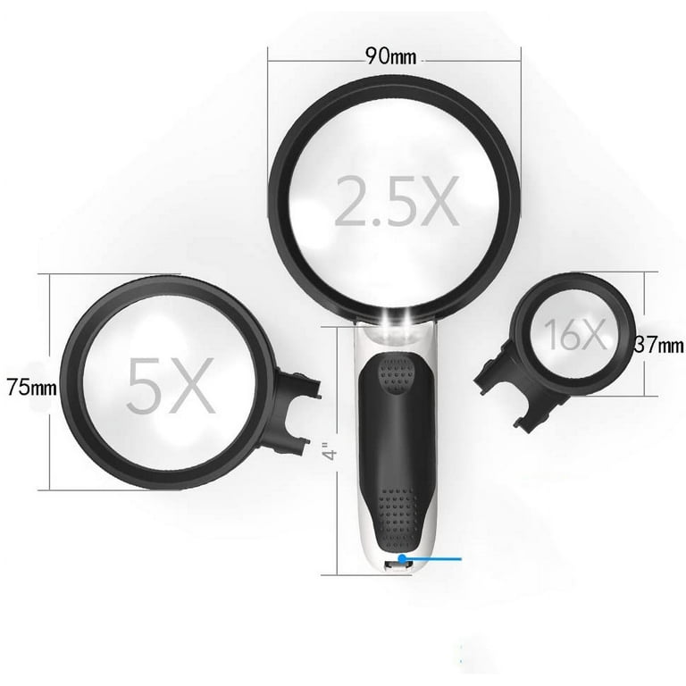Magnifiers Set, 2.5-10x magnification