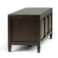 thumbnail image 3 of Connaught 51 inch Wide Solid Wood Traditional Storage Bench Trunk in Dark Chestnut Brown, 3 of 8