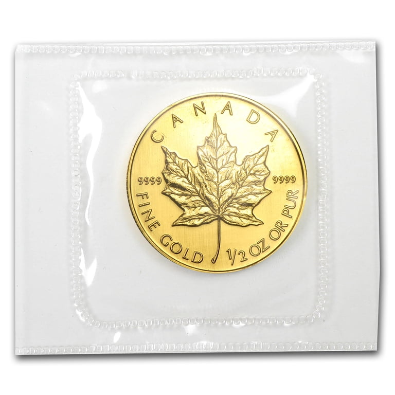 1993 Canada 1/2 oz Gold Maple Leaf BU - Walmart.com
