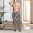 thumbnail image 5 of Uemuo Hedgehogs and Flowers1 Pattern Men's Wide Leg Palazzo Lounge Pants with Pockets Light Weight Loose Comfy Casual Pajama Pants-Medium, 5 of 9