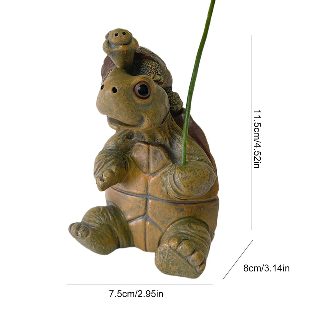 Ksruee Sea Turtle Figurines Sea Turtle Decor for Aquarium Fish Tank Resin Aquarium Animal Tortoise for Planter Terrarium Home Desk Flower Pot Fairy Garden Landscape delightful