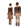 thumbnail image 2 of Paquete de 4-20 Calcomanías de WC para Hombre Y Mujer, Letreros para Baño, Placa de Señalización para Baño 4 piezas Sunnimix Placa WC Singae, 2 of 8