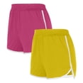 thumbnail image 2 of YOIAVAIOY Womens Yoga Shorts Pack of 2 Comfy Elastic Waist Athletic Dolphin Shorts Running Cycling Workout Gym Sports Bottoms Hot Pink M, 2 of 3