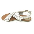 thumbnail image 3 of Victoria K Women's Perforated CrissCross Straps With Side Buckle Sandals, 3 of 5