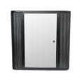 thumbnail image 4 of Wall-Mounted Bathroom Cabinet with Full-Length Mirror, Metal Frame & Glass Doors, 2 Tier Storage Shelves, Modern Farmhouse Vanity Organizer for Over Toilet or Sink Installation, 4 of 9