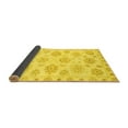 thumbnail image 2 of Ahgly Company Indoor Square Oriental Yellow Traditional Area Rugs, 3' Square, 2 of 4