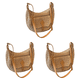 thumbnail image 1 of Bolso Hombro Tejido Paja para Mujer Bolso Playa Verano Con para (caqui), 1 of 9