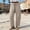 A1_Khaki, variant on Women's Linen Wide Leg Barrel Pants Beach Vacation Palazzo Pants Summer Beach Vacation Outfits Elastic Waisted Lounge Trousers Soft Comfy Elastic Waist Pants Casual Loose Pants Beige L