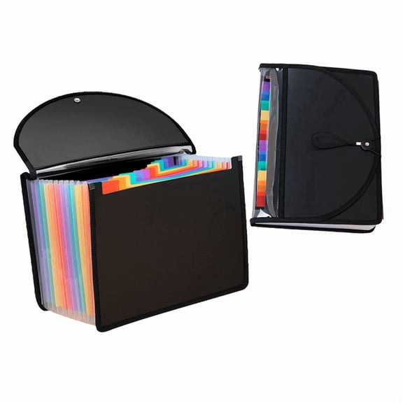 Olakula Expanding File Folder,Accordion File Organizer With 13 Pockets,For Letter/A4 Size Papers,Black