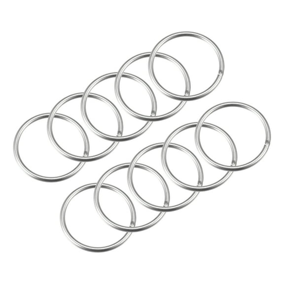 Uxcell 40mm(1.57") Outer Dia. 3mm Thickness Welded O Ring 304 Stainless Steel 20 Pack
