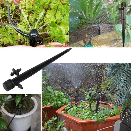 Dragonfly Dripper - 50 pcs Micro Bubbler Drip Irrigation Adjustable Emitters Stake Water Dripper Black