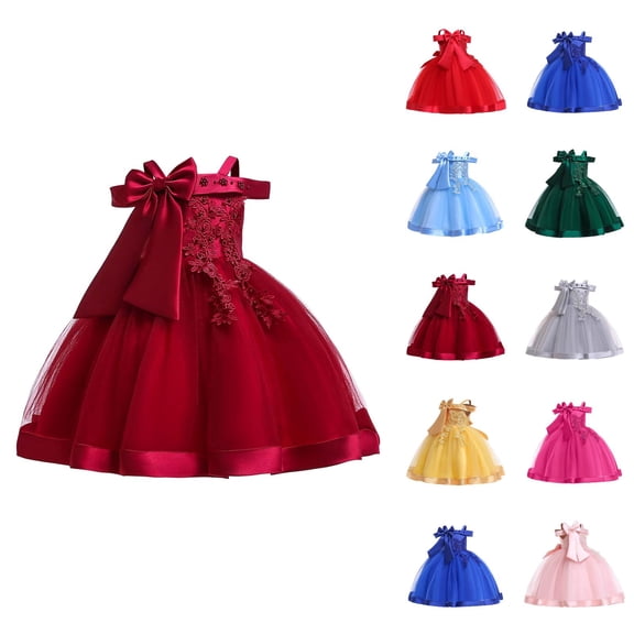 Pink Dress for Girls Off Shoulder Host Dress – Fitted Square Neck with Back Bow, Sophisticated Runway Dress for Modeling Contest & TV Recording