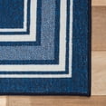 thumbnail image 5 of Beverly Rug Indoor Bordered Area Rugs, Non Slip Rubber Backing Modern Living Room Area Rug, Navy, 2x5, 5 of 9