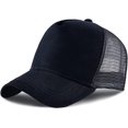 thumbnail image 1 of Gorra de béisbol para hombres y mujeres, gorra de camionero lisa ajustable de 5 paneles con parte trasera de malla, gorra deportiva informal, sombrero de verano para el sol para unisex, 1 of 5