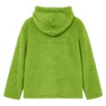 thumbnail image 5 of COMVALUE Men Solid Color Pullover Hoodie Soft Fuzzy Plush Fabric Long Sleeve Loose Fit Casual Hooded Sweatshirt for Everyday Outfits, 5 of 5
