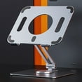 thumbnail image 4 of Foldable Tablet Holder Multi-angle Height Adjustable Aluminum alloy Stand Mount Home Desktop Hand Free Laptop Bracket Gifts Silver, 4 of 9
