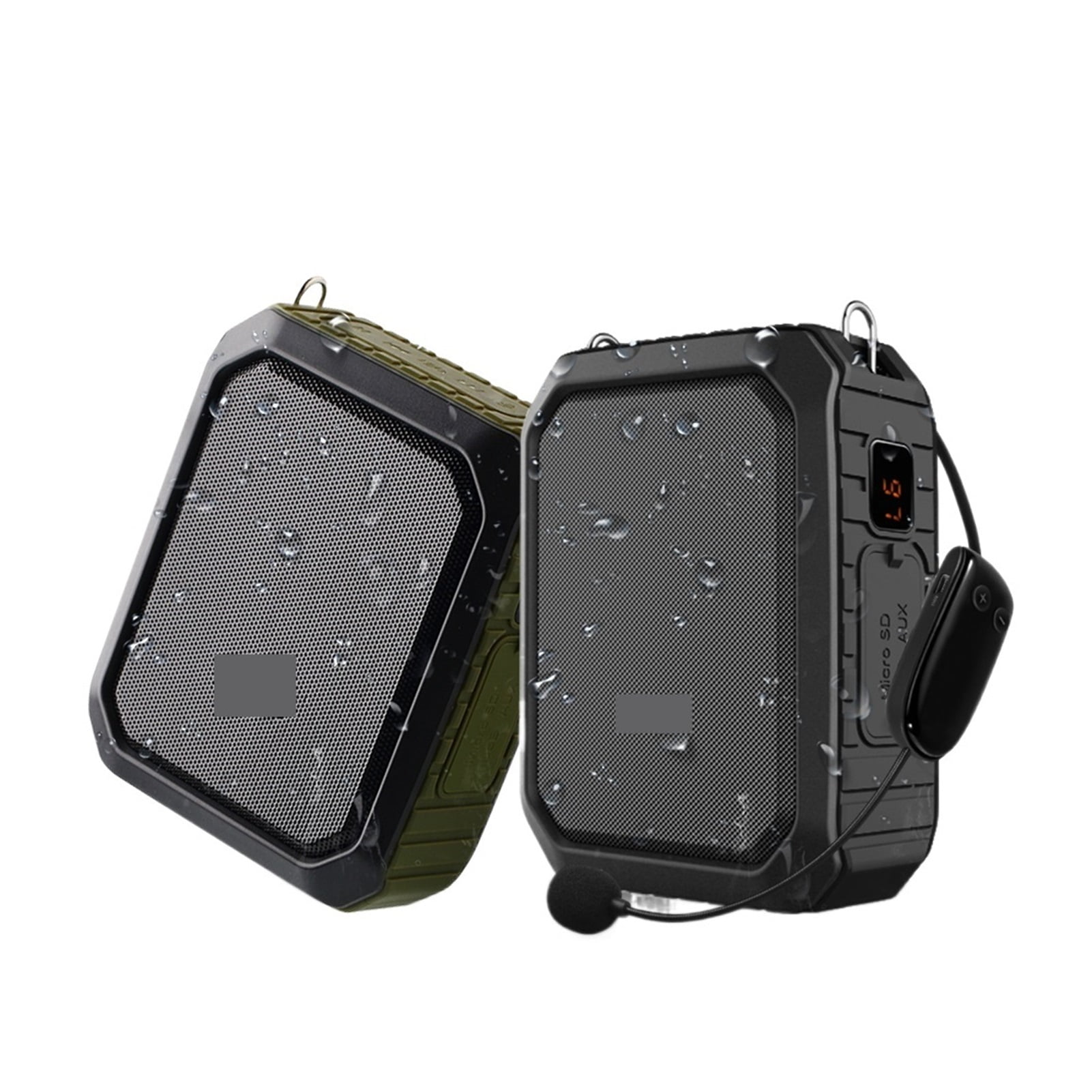 18W Portable Wireless Bluetooth-compatible Speaker Waterproof Voice Amplifier With UHF Microphone For Teacher Support TF ,Easy to Operate