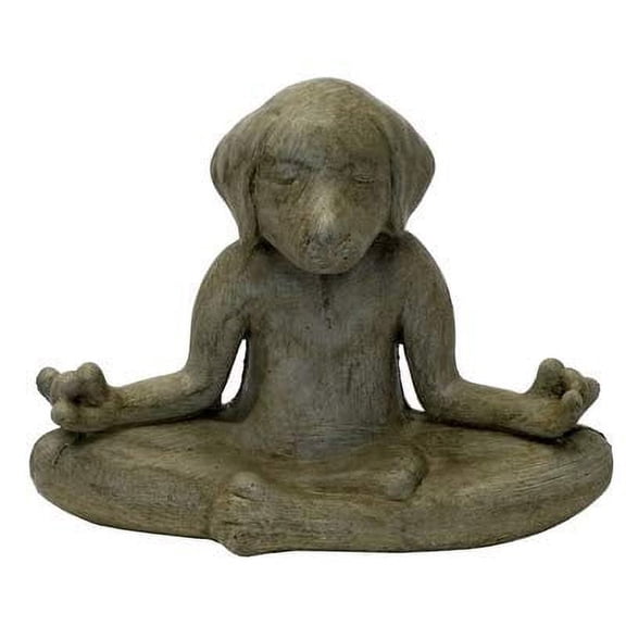 Solid Rock Stoneworks Meditating Dog- 11in Tall- Buff
