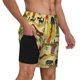 thumbnail image 2 of Balery Ethnic African Bañador para hombre, shorts de playa de secado rápido con entrepierna y forro de compresión-X-Large, 2 of 6