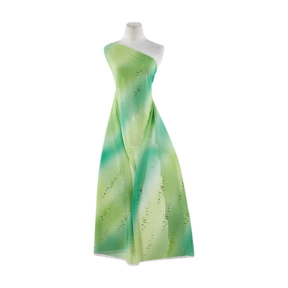 Zelouf Bias Trans On Bias Ombre Matte Jersey Chiffon  , Sewing, DIY, Crafts Fabric by the Yard, Lime Glam, 3 Yard